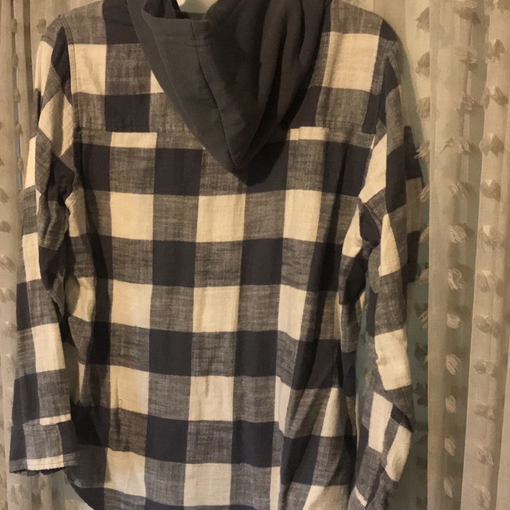 Checkered Button Up Shacket - image 3